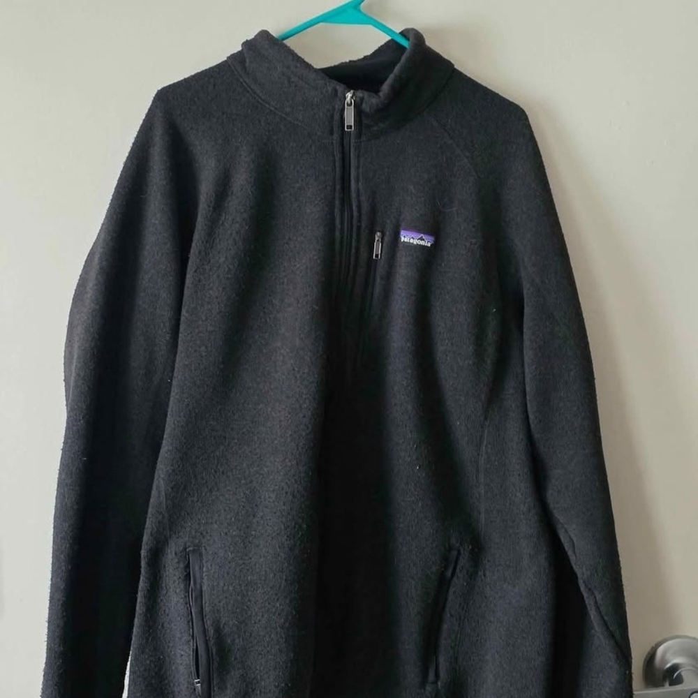 Patagonia Men's Zip-Up Black Sweater